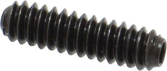 Holo-Krome - #6-32 UNC, 1/2" OAL, Cup Point Set Screw - Grade 8 Alloy Steel, 1/16" Key - Eagle Tool & Supply
