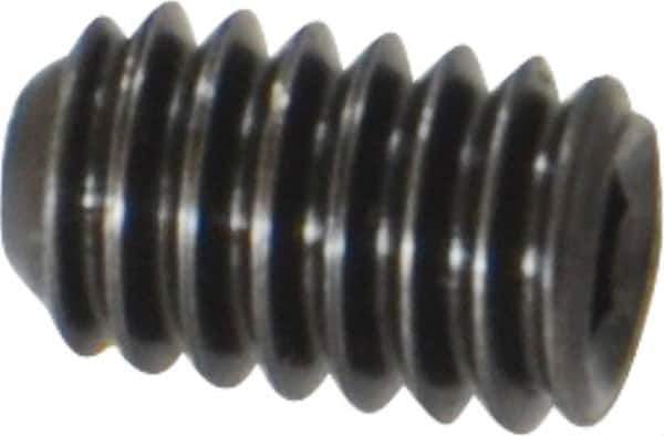 Holo-Krome - #8-32 UNC, 1/4" OAL, Cup Point Set Screw - Grade 8 Alloy Steel, 5/64" Key - Eagle Tool & Supply