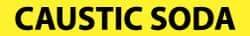 NMC - Pipe Marker with Caustic Soda Legend and No Graphic - 1-1/2 to 2" Pipe Outside Diam, Black on Yellow - Eagle Tool & Supply