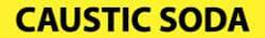 NMC - Pipe Marker with Caustic Soda Legend and No Graphic - 3/4 to 1-1/4" Pipe Outside Diam, Black on Yellow - Eagle Tool & Supply
