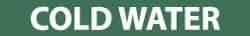 NMC - Pipe Marker with Cold Water Legend and No Graphic - 2-1/2 to 6" Pipe Outside Diam, White on Green - Eagle Tool & Supply