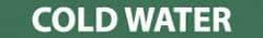 NMC - Pipe Marker with Cold Water Legend and No Graphic - 2-1/2 to 6" Pipe Outside Diam, White on Green - Eagle Tool & Supply