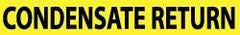 NMC - Pipe Marker with Condensate Return Legend and No Graphic - 2-1/2 to 6" Pipe Outside Diam, Black on Yellow - Eagle Tool & Supply