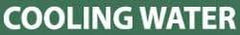 NMC - Pipe Marker with Cooling Water Legend and No Graphic - 3/4 to 1-1/4" Pipe Outside Diam, White on Green - Eagle Tool & Supply