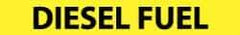 NMC - Pipe Marker with Diesel Fuel Legend and No Graphic - 1-1/2 to 2" Pipe Outside Diam, Black on Yellow - Eagle Tool & Supply