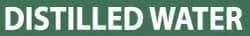 NMC - Pipe Marker with Distilled Water Legend and No Graphic - 1-1/2 to 2" Pipe Outside Diam, White on Green - Eagle Tool & Supply