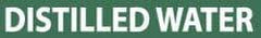 NMC - Pipe Marker with Distilled Water Legend and No Graphic - 1-1/2 to 2" Pipe Outside Diam, White on Green - Eagle Tool & Supply