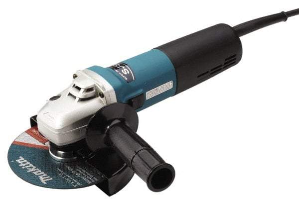 Makita - 6" Wheel Diam, 4,000 to 9,000 RPM, Corded Angle & Disc Grinder - 5/8-11 Spindle, 120 Volts, 12 Amps - Eagle Tool & Supply