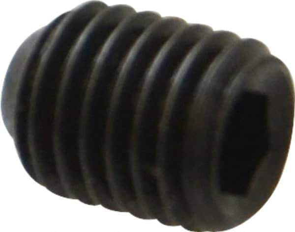 Holo-Krome - 1/4-28 UNF, 5/16" OAL, Cup Point Set Screw - Grade 8 Alloy Steel, 1/8" Key - Eagle Tool & Supply