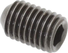 Holo-Krome - 1/4-28 UNF, 3/8" OAL, Cup Point Set Screw - Grade 8 Alloy Steel, 1/8" Key - Eagle Tool & Supply