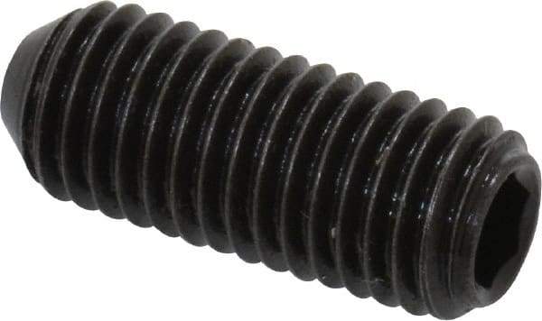 Holo-Krome - 1/4-28 UNF, 5/8" OAL, Cup Point Set Screw - Grade 8 Alloy Steel, 1/8" Key - Eagle Tool & Supply