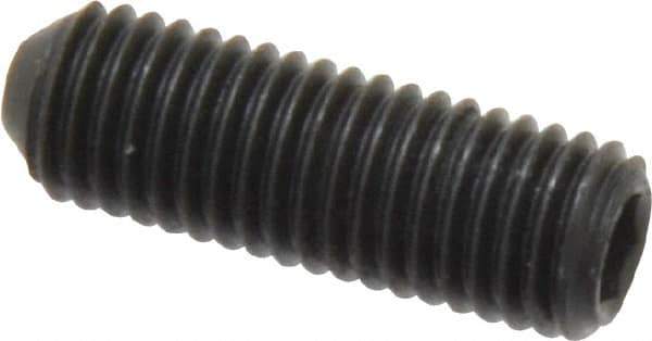Holo-Krome - 1/4-28 UNF, 3/4" OAL, Cup Point Set Screw - Grade 8 Alloy Steel, 1/8" Key - Eagle Tool & Supply