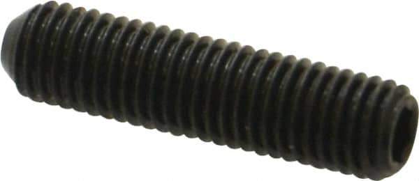 Holo-Krome - 1/4-28 UNF, 1" OAL, Cup Point Set Screw - Grade 8 Alloy Steel, 1/8" Key - Eagle Tool & Supply