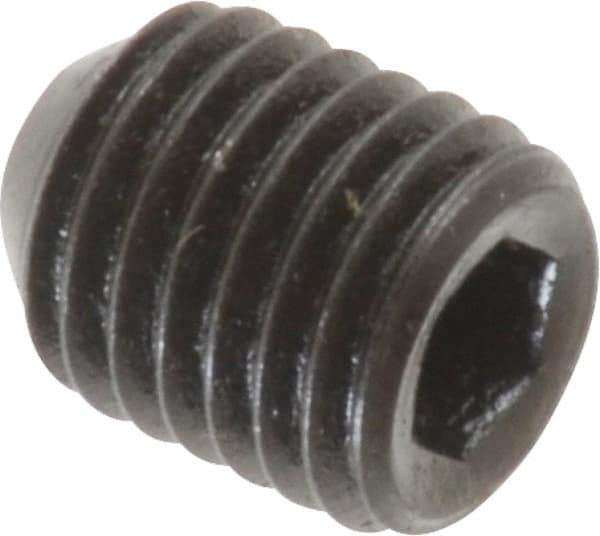 Holo-Krome - 5/16-24 UNF, 3/8" OAL, Cup Point Set Screw - Grade 8 Alloy Steel, 5/32" Key - Eagle Tool & Supply