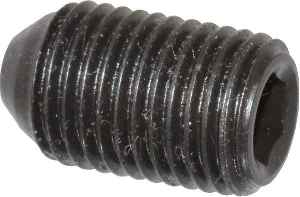 Holo-Krome - 3/8-24 UNF, 5/8" OAL, Cup Point Set Screw - Grade 8 Alloy Steel, 3/16" Key - Eagle Tool & Supply