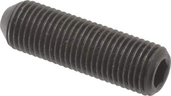 Holo-Krome - 3/8-24 UNF, 1-1/4" OAL, Cup Point Set Screw - Grade 8 Alloy Steel, 3/16" Key - Eagle Tool & Supply