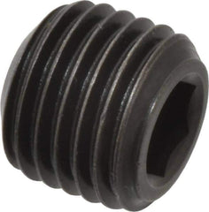 Holo-Krome - 7/16-20 UNF, 3/8" OAL, Cup Point Set Screw - Grade 8 Alloy Steel, 7/32" Key - Eagle Tool & Supply