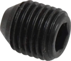 Holo-Krome - 7/16-20 UNF, 1/2" OAL, Cup Point Set Screw - Grade 8 Alloy Steel, 7/32" Key - Eagle Tool & Supply