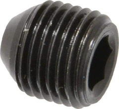 Holo-Krome - 1/2-20 UNF, 1/2" OAL, Cup Point Set Screw - Grade 8 Alloy Steel, 1/4" Key - Eagle Tool & Supply