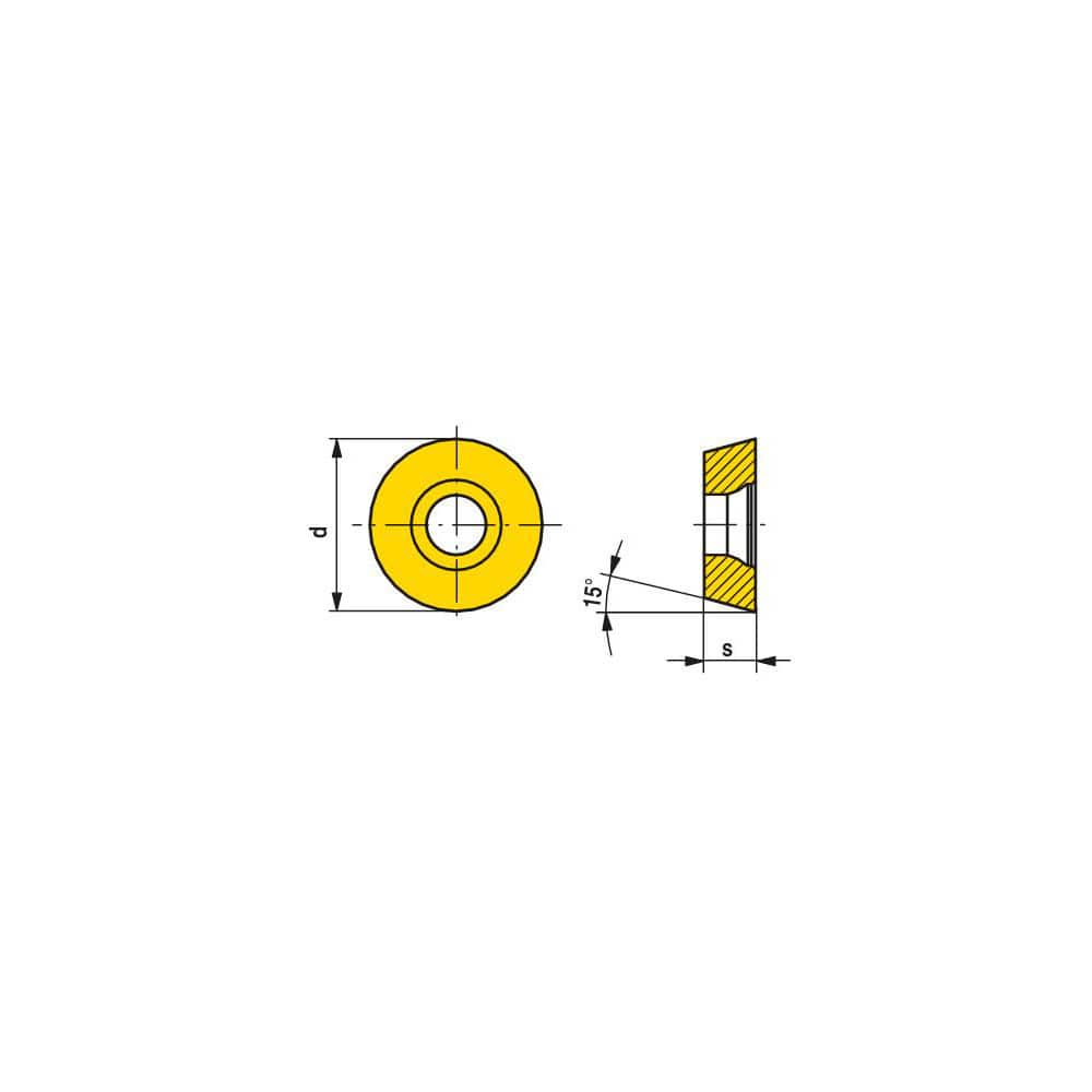 Milling Insert:  RDMX 2006MOT WTN1205,  WTN1205,  Solid Carbide N/A Finish,  1.0000″ OAW