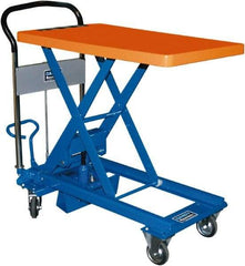 Southworth - 550 Lb Capacity Portable Foot-Operated Scissor Lift Table - 9-1/2" to 31-7/10" Lift Height, 31-1/2" Platform Length x 19-3/4" Platform Width - Eagle Tool & Supply