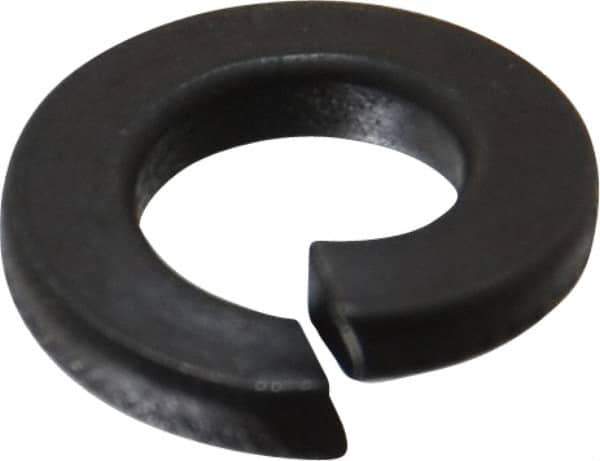 Value Collection - 1/4", 0.252" ID, 0.077" Thick Split Lock Washer - Grade 2 Spring Steel, Uncoated, 0.252" Min ID, 0.26" Max ID, 0.489" Max OD - Eagle Tool & Supply