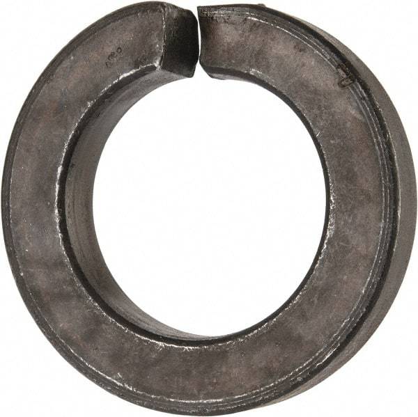 Value Collection - 1-5/8", 1.633" ID, 0.045" Thick Split Lock Washer - Grade 8 Spring Steel, Uncoated, 1.633" Min ID, 1.663" Max ID, 2.694" Max OD - Eagle Tool & Supply