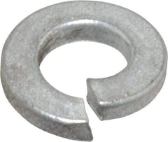 Value Collection - 1/4", 0.252" ID, 0.077" Thick Split Lock Washer - Grade 2 Spring Steel, Zinc-Plated Finish, 0.252" Min ID, 0.26" Max ID, 0.489" Max OD - Eagle Tool & Supply