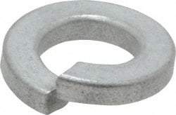 Value Collection - 3/8", 0.377" ID, 0.115" Thick Split Lock Washer - Grade 2 Spring Steel, Zinc-Plated Finish, 0.377" Min ID, 0.385" Max ID, 0.688" Max OD - Eagle Tool & Supply
