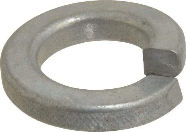 Value Collection - 1/2", 0.502" ID, 0.151" Thick Split Lock Washer - Grade 2 Spring Steel, Zinc-Plated Finish, 0.502" Min ID, 0.512" Max ID, 0.879" Max OD - Eagle Tool & Supply