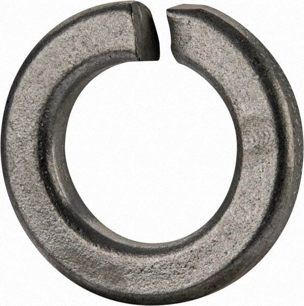 Value Collection - 5/8", 0.628" ID, 0.188" Thick Split Lock Washer - Grade 2 Spring Steel, Zinc-Plated Finish, 0.628" Min ID, 0.641" Max ID, 1.087" Max OD - Eagle Tool & Supply