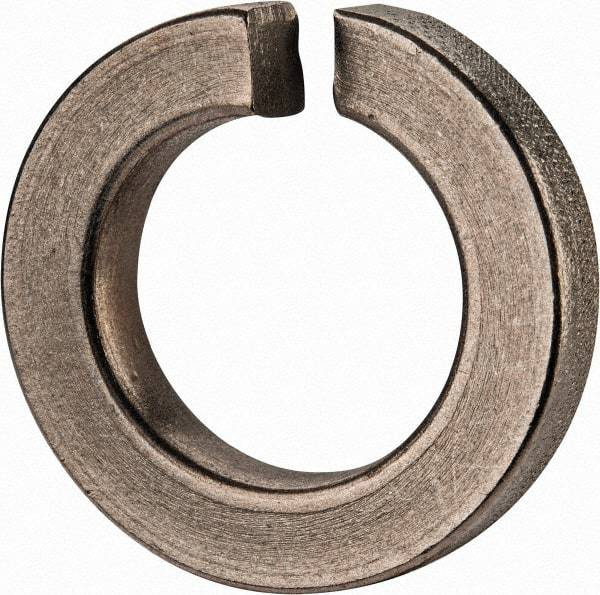 Value Collection - 1", 1.003" ID, 0.306" Thick Split Lock Washer - Grade 2 Spring Steel, Zinc-Plated Finish, 1.003" Min ID, 1.024" Max ID, 1.705" Max OD - Eagle Tool & Supply