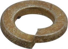 Value Collection - 3/8", 0.377" ID, 0.094" Thick Split Lock Washer - Grade 2 Spring Steel, Zinc Yellow Dichromate Finish, 0.377" Min ID, 0.385" Max ID, 0.68" Max OD - Eagle Tool & Supply