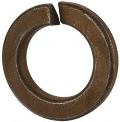 Value Collection - 7/8", 0.878" ID, 0.219" Thick Split Lock Washer - Grade 2 Spring Steel, Zinc Yellow Dichromate Finish, 0.878" Min ID, 0.894" Max ID, 1.459" Max OD - Eagle Tool & Supply