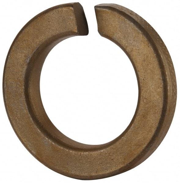 Value Collection - 1", 1.003" ID, 1/4" Thick Split Lock Washer - Grade 2 Spring Steel, Zinc Yellow Dichromate Finish, 1.003" Min ID, 1.024" Max ID, 1.656" Max OD - Eagle Tool & Supply