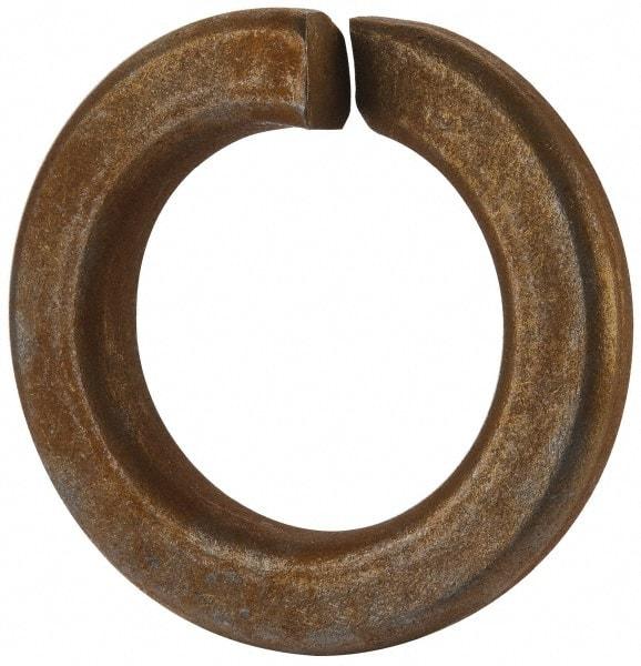 Value Collection - 1-1/8", 1.129" ID, 0.281" Thick Split Lock Washer - Grade 8 Spring Steel, Zinc Yellow Dichromate Finish, 1.129" Min ID, 1.153" Max ID, 1.847" Max OD - Eagle Tool & Supply