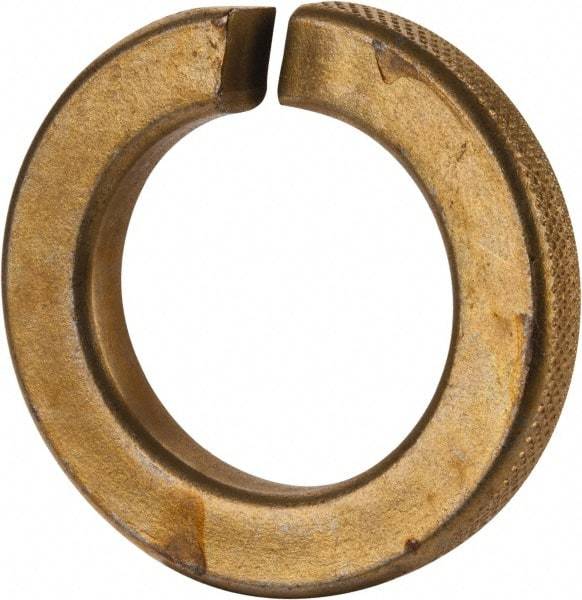 Value Collection - 1-1/4", 1.254" ID, 0.312" Thick Split Lock Washer - Grade 8 Spring Steel, Zinc Yellow Dichromate Finish, 1.254" Min ID, 1.28" Max ID, 2.036" Max OD - Eagle Tool & Supply