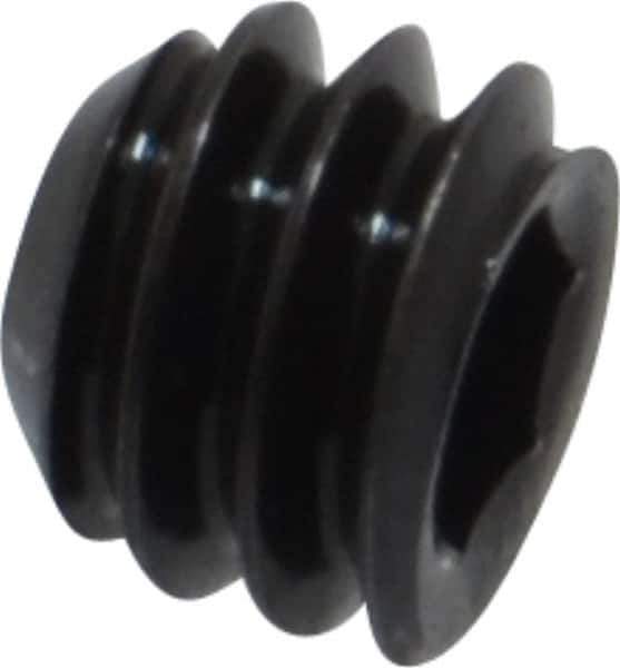 Holo-Krome - 1/4-20 UNC, 3/16" OAL, Cup Point Set Screw - Grade 8 Alloy Steel, 1/8" Key - Eagle Tool & Supply