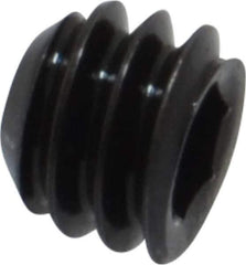 Holo-Krome - 1/4-20 UNC, 3/16" OAL, Cup Point Set Screw - Grade 8 Alloy Steel, 1/8" Key - Eagle Tool & Supply