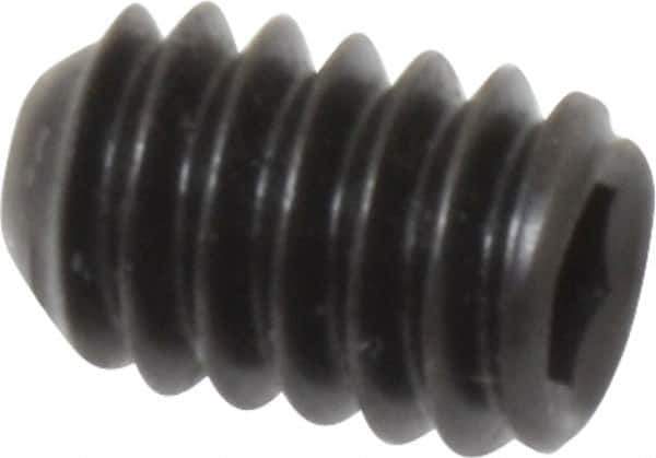 Holo-Krome - 1/4-20 UNC, 3/8" OAL, Cup Point Set Screw - Grade 8 Alloy Steel, 1/8" Key - Eagle Tool & Supply