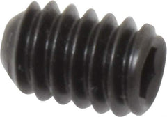 Holo-Krome - 1/4-20 UNC, 3/8" OAL, Cup Point Set Screw - Grade 8 Alloy Steel, 1/8" Key - Eagle Tool & Supply