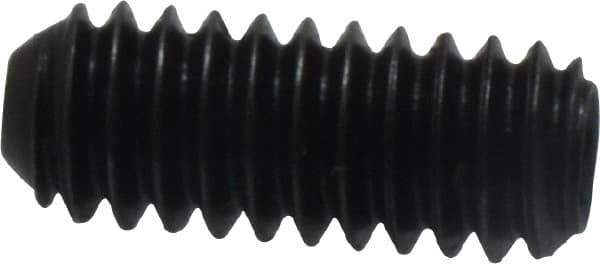 Holo-Krome - 1/4-20 UNC, 5/8" OAL, Cup Point Set Screw - Grade 8 Alloy Steel, 1/8" Key - Eagle Tool & Supply