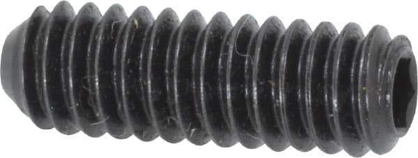 Holo-Krome - 1/4-20 UNC, 3/4" OAL, Cup Point Set Screw - Grade 8 Alloy Steel, 1/8" Key - Eagle Tool & Supply