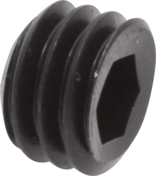 Holo-Krome - 3/8-16 UNC, 1/4" OAL, Cup Point Set Screw - Grade 8 Alloy Steel, 3/16" Key - Eagle Tool & Supply