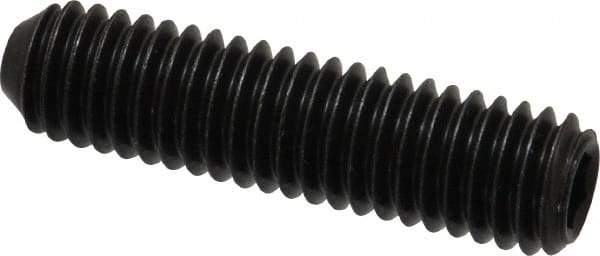 Holo-Krome - 3/8-16 UNC, 1-1/2" OAL, Cup Point Set Screw - Grade 8 Alloy Steel, 3/16" Key - Eagle Tool & Supply