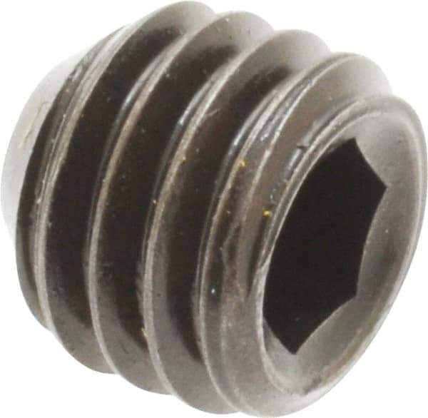 Holo-Krome - 7/16-14 UNC, 3/8" OAL, Cup Point Set Screw - Grade 8 Alloy Steel, 7/32" Key - Eagle Tool & Supply