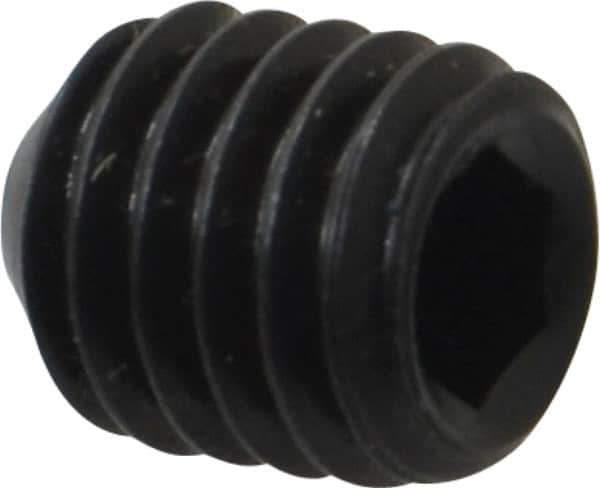 Holo-Krome - 7/16-14 UNC, 1/2" OAL, Cup Point Set Screw - Grade 8 Alloy Steel, 7/32" Key - Eagle Tool & Supply