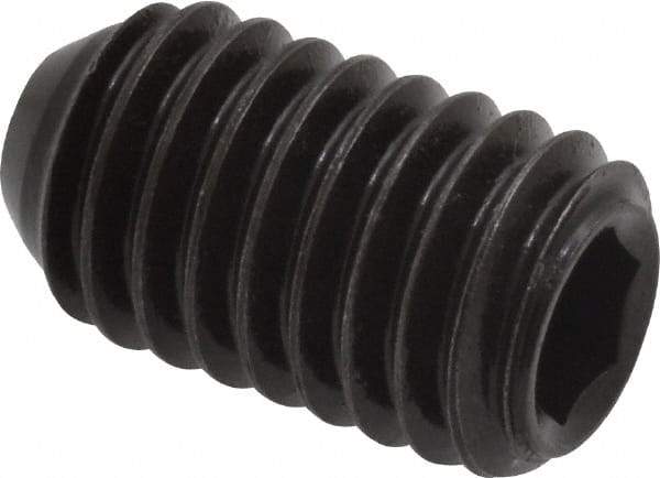 Holo-Krome - 7/16-14 UNC, 3/4" OAL, Cup Point Set Screw - Grade 8 Alloy Steel, 7/32" Key - Eagle Tool & Supply