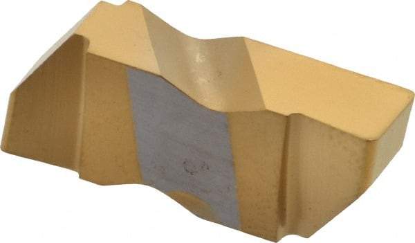 Tool-Flo - 3189FLG Grade GP50, 4.8mm Cutting Width Carbide Grooving Insert - 4.57mm Max Depth of Cut, Right Hand, 0.02 to 0.025" Corner Radius, TiN Finish - Eagle Tool & Supply