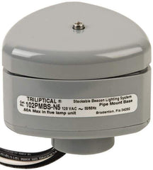 Edwards Signaling - Flashing and Steady, Stackable Tower Light Base Unit - 120 VAC, 0.60 Amp, IP54, IP65 Ingress Rating, 3R, 4X NEMA Rated, Pipe Mount - Eagle Tool & Supply